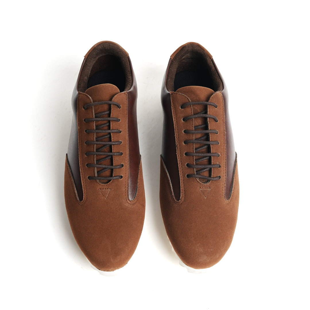 Monkstory Brown Dual-Tone Smart Sneakers, perfect for those who love dual-tone sneakers.