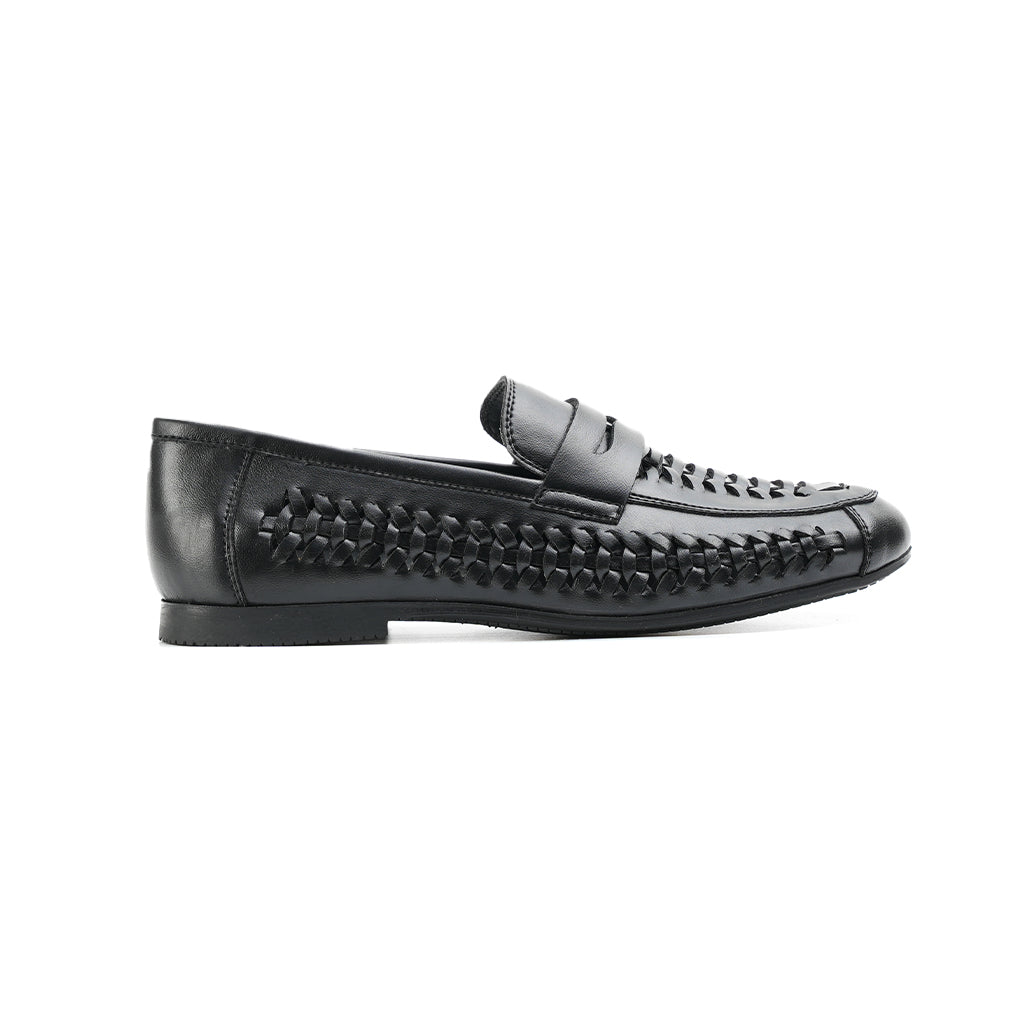 Monkstory Interwoven Slip-Ons- Black