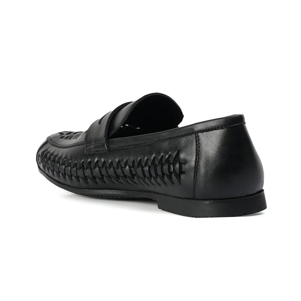 Monkstory Interwoven Slip-Ons- Black