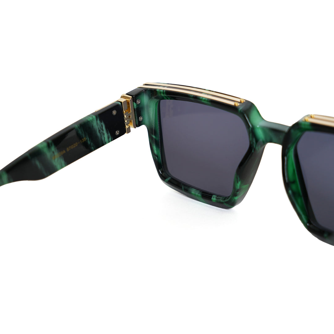 Monkstory Millionaire Unisex Wayfarer Sunglasses - Green Master