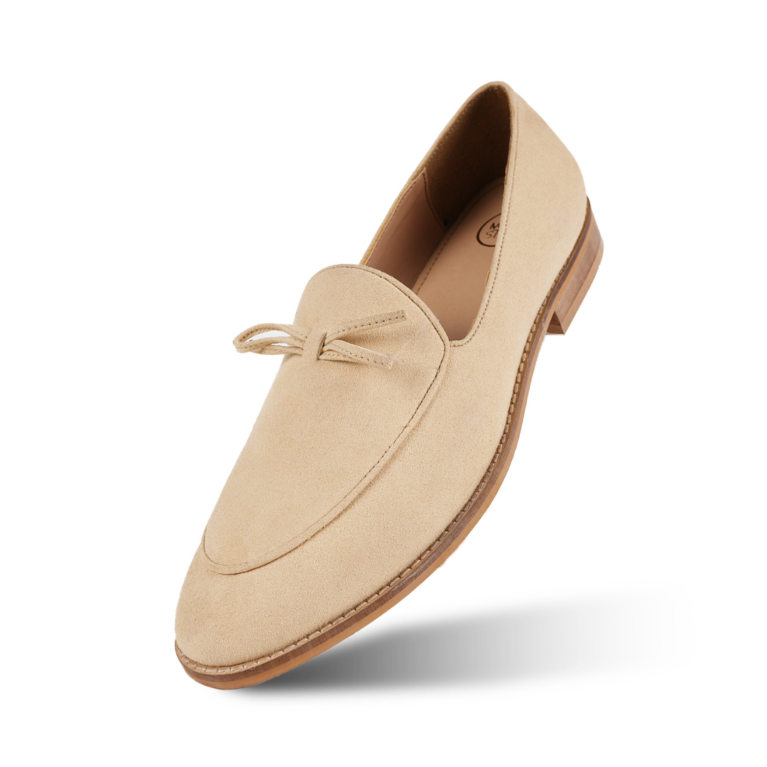 Wyld Faux-Suede Slip-Ons – Pastel Beige