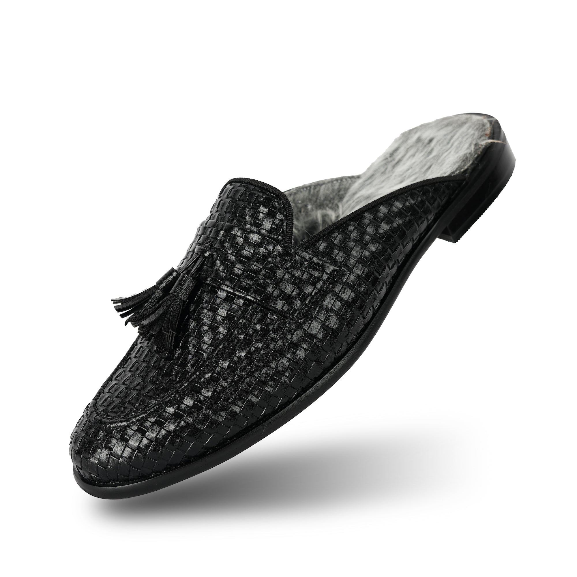 Luxious Mule Shoes With Fur Insoles - Black
