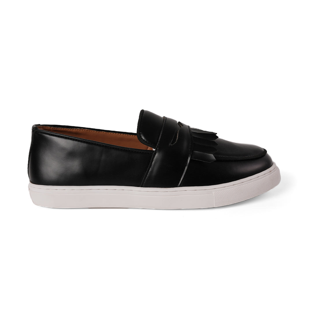 Monkstory Fringed Slip-On Sneakers - Black