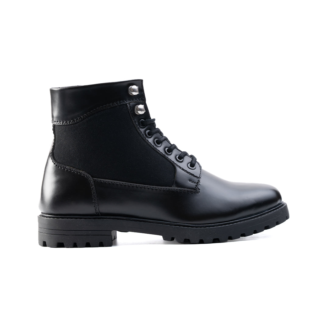 Monkstory Combat Boots  - Black