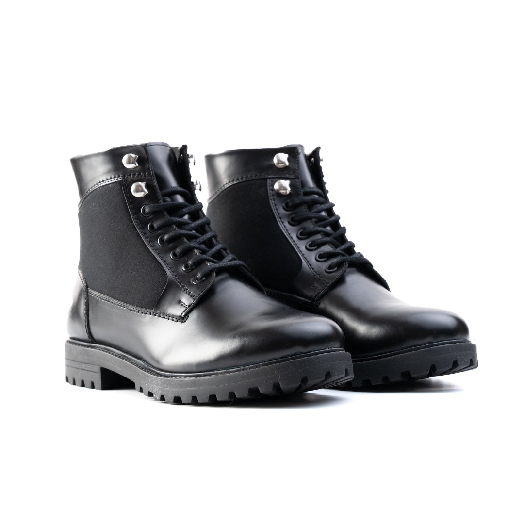 Monkstory Combat Boots  - Black