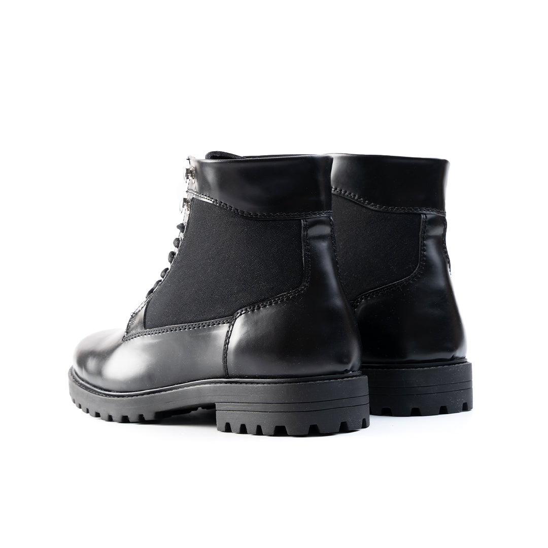 Monkstory Combat Boots  - Black