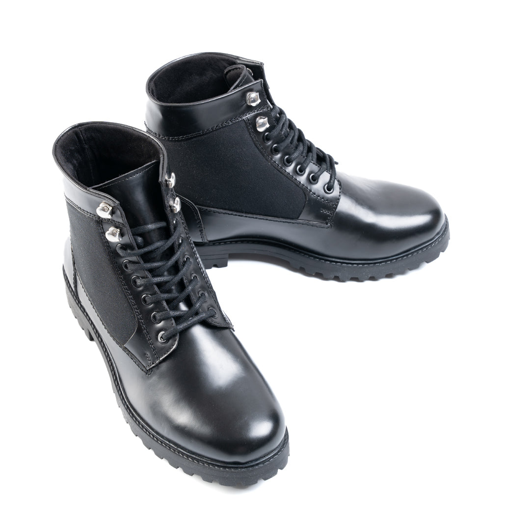 Monkstory Combat Boots  - Black