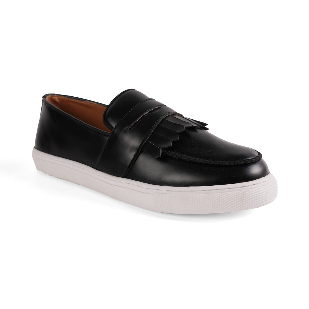 Monkstory Fringed Slip-On Sneakers - Black