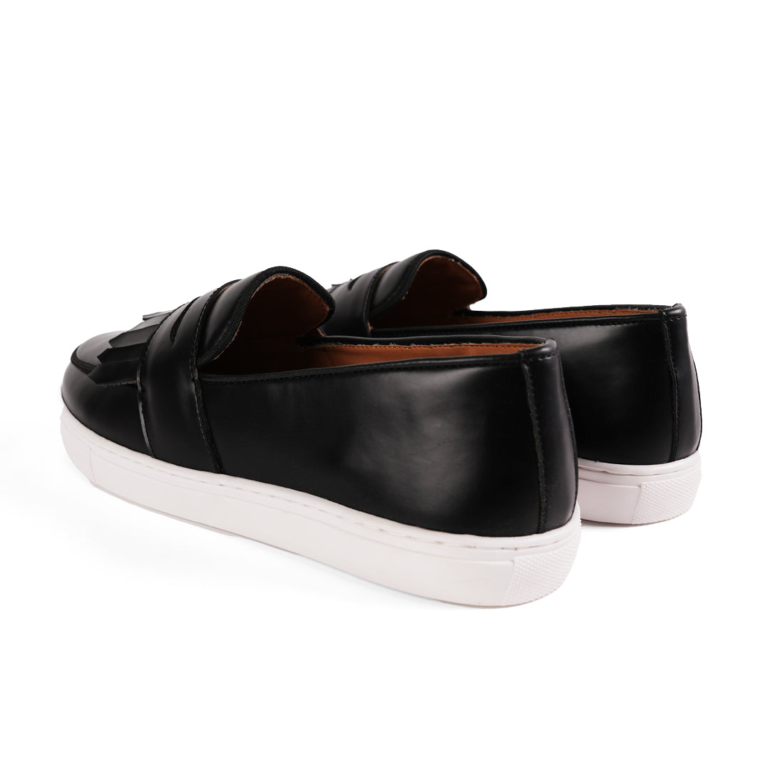 Monkstory Fringed Slip-On Sneakers - Black