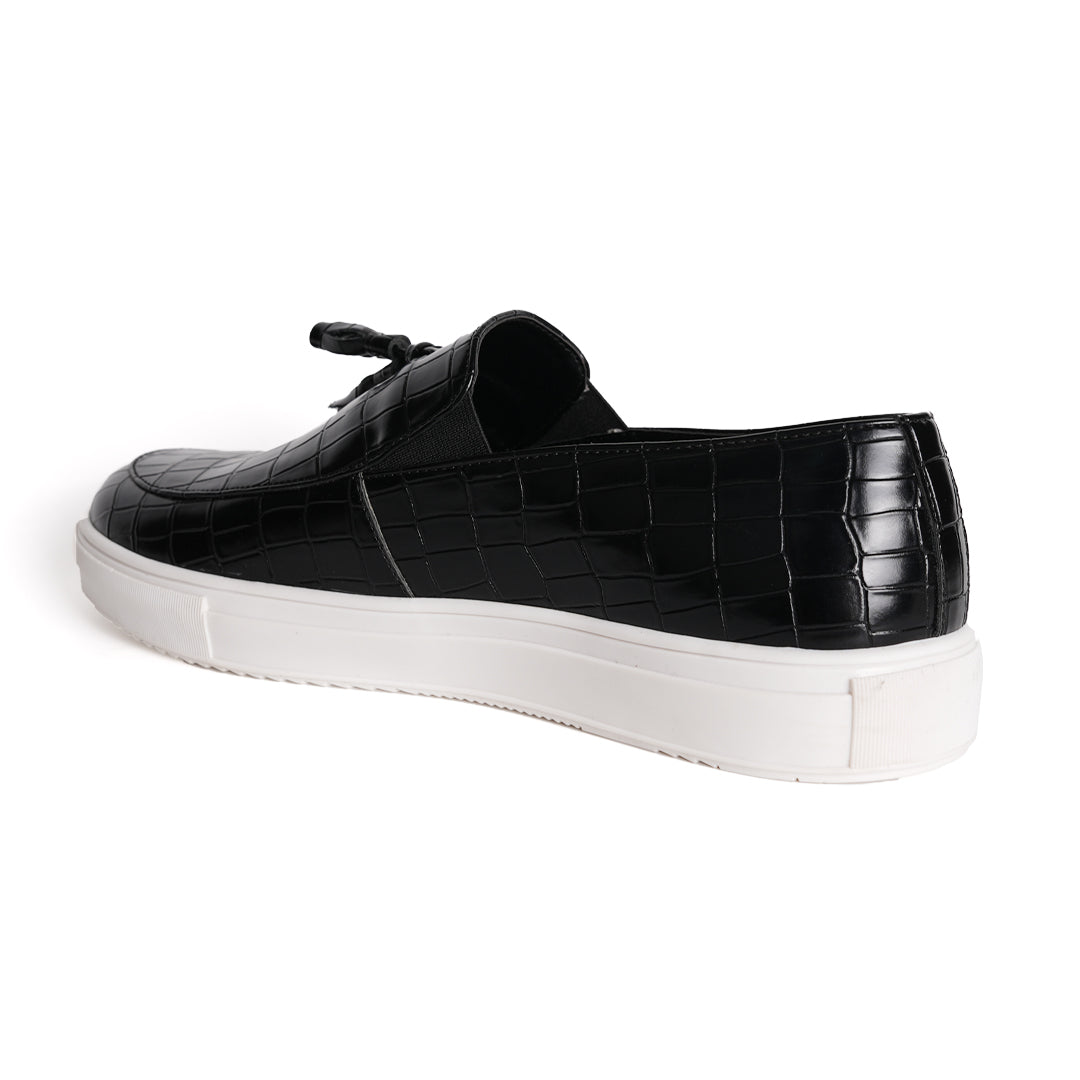 Monkstory Chic Croc Sneakers  - Black