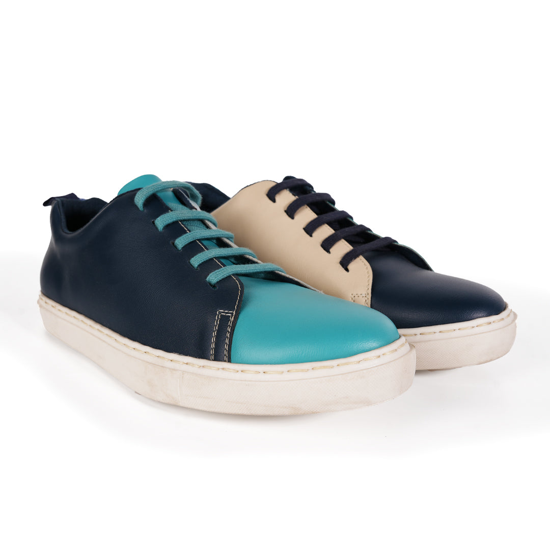 Monkstory Mismatch Alter-Ego Lace Sneakers - Blue