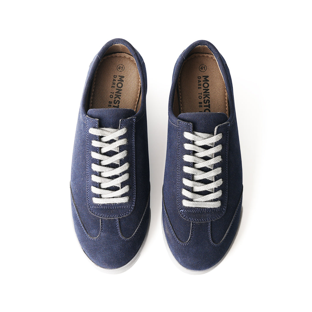 Monkstory Sleek Suede Sneakers  - Blue
