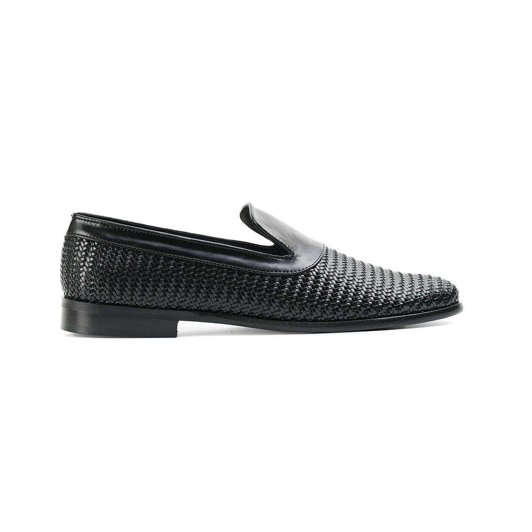 Monkstory Woven Slip-Ons - Black