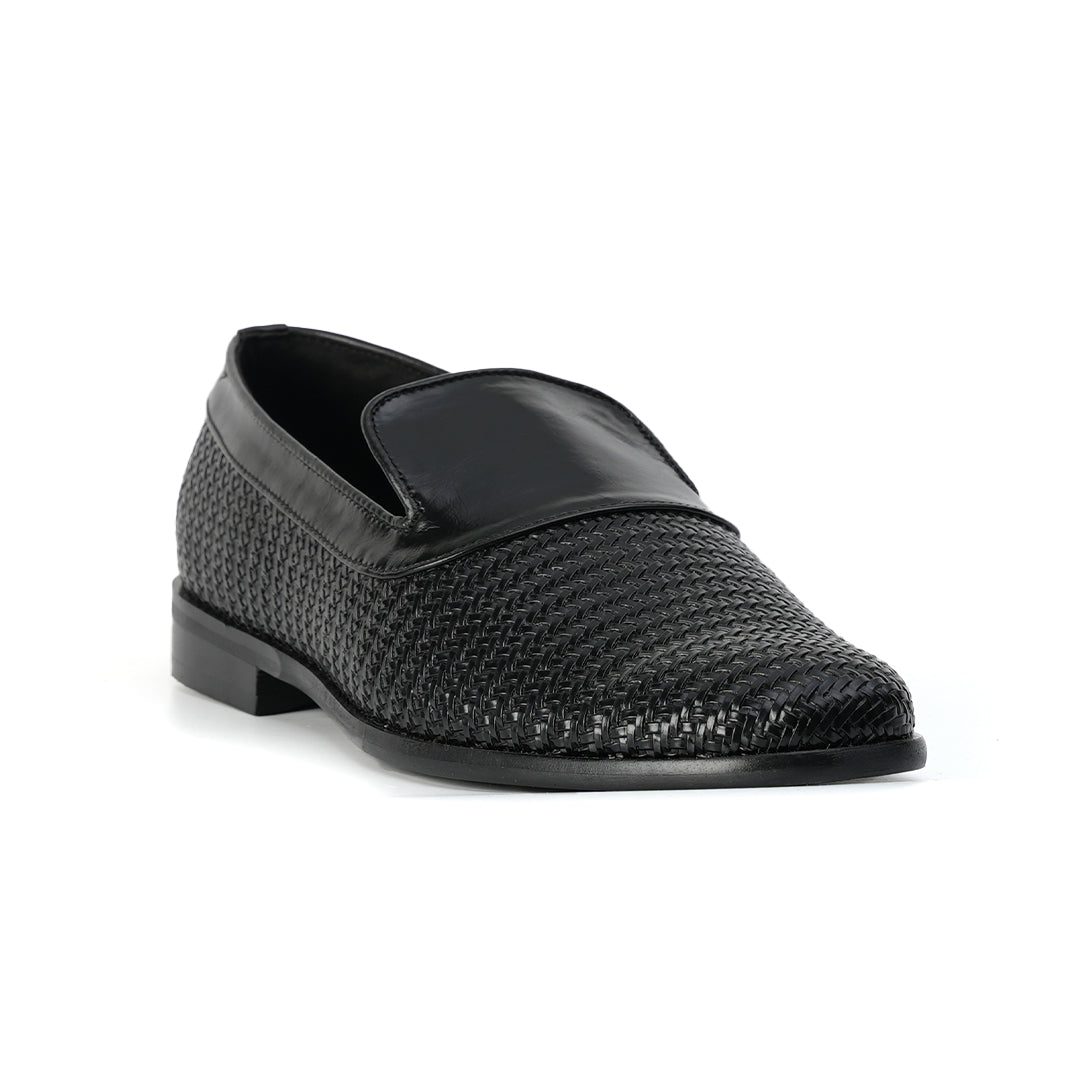 Monkstory Woven Slip-Ons - Black