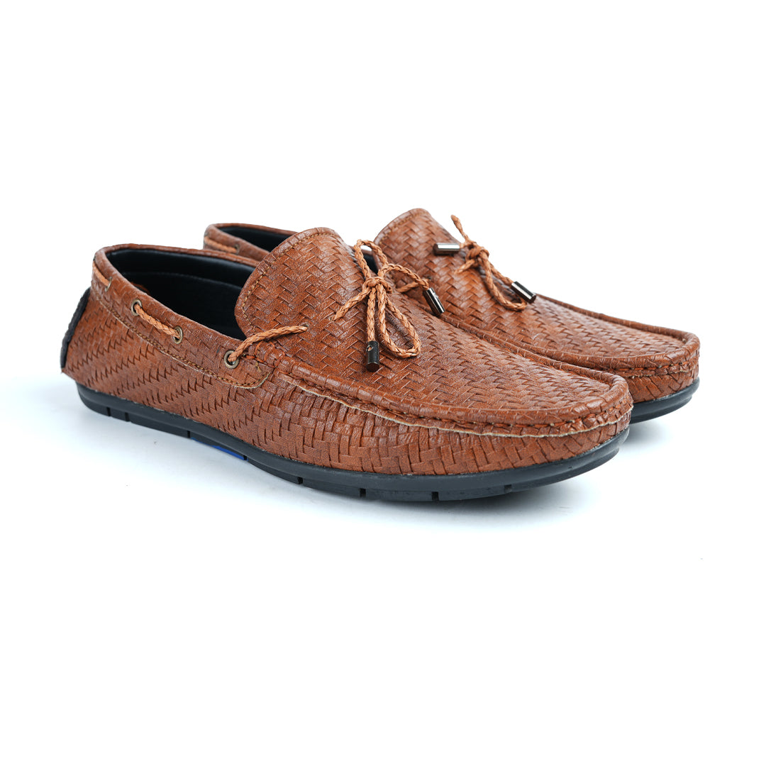 A fashionable men's Monkstory brown loafer with tassels, combining style and comfort.