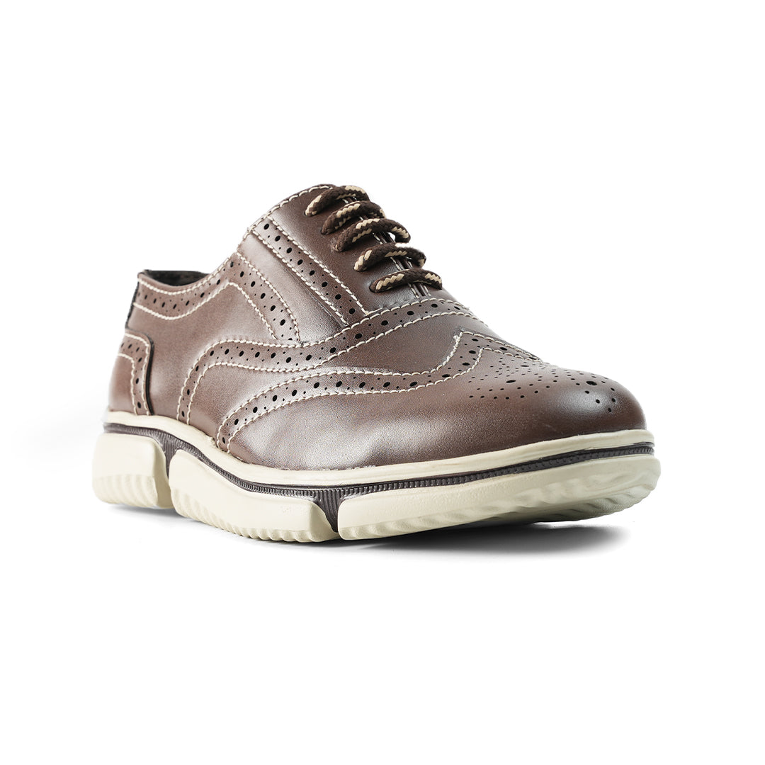 Monkstory Gravity Lift Ultra-Comfort Brogue Sneakers - Brown