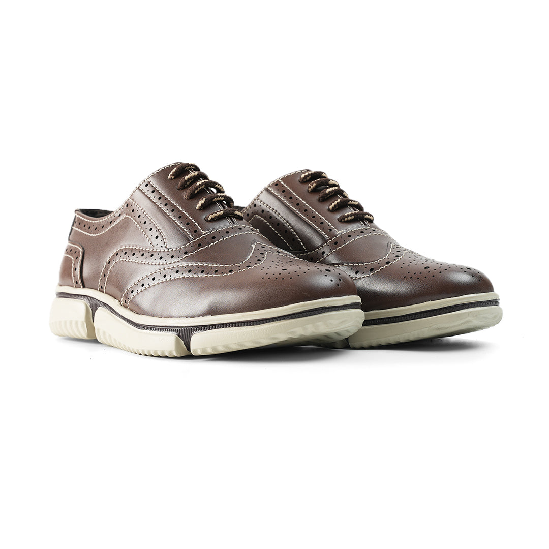 Monkstory Gravity Lift Ultra-Comfort Brogue Sneakers - Brown