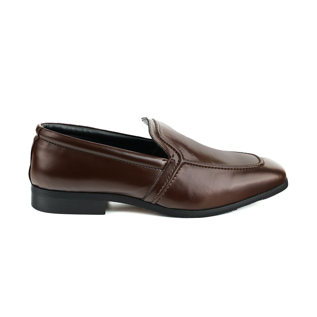 Monkstory Minimal Flexi Business Slip-Ons - Brown