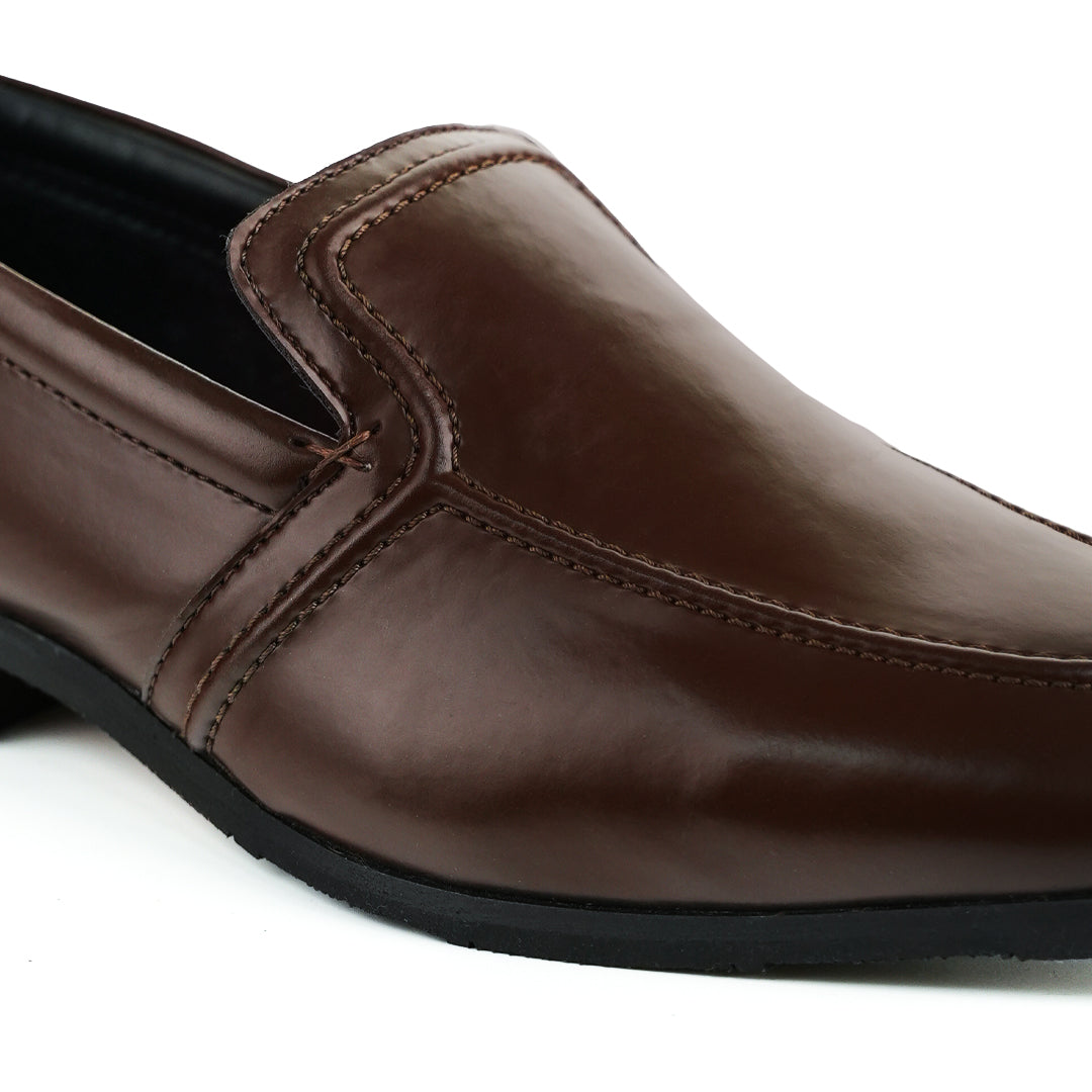 Monkstory Minimal Flexi Business Slip-Ons - Brown