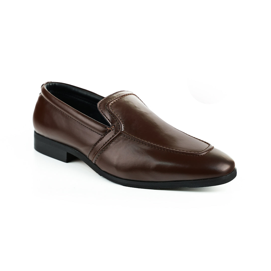 Monkstory Minimal Flexi Business Slip-Ons - Brown