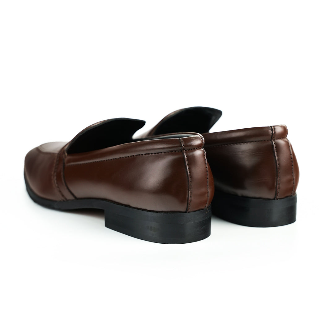 Monkstory Minimal Flexi Business Slip-Ons - Brown