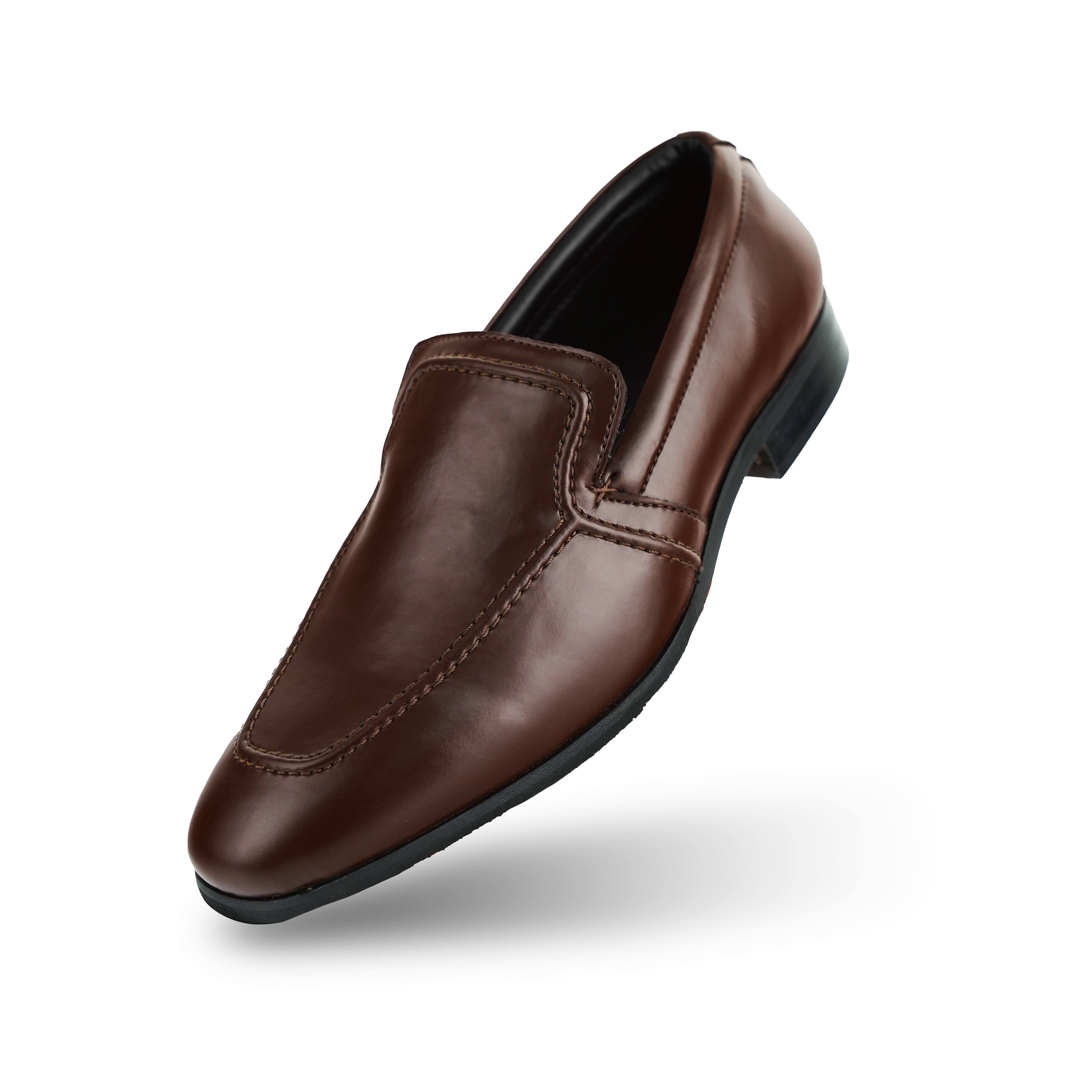 Monkstory Minimal Flexi Business Slip-Ons - Brown