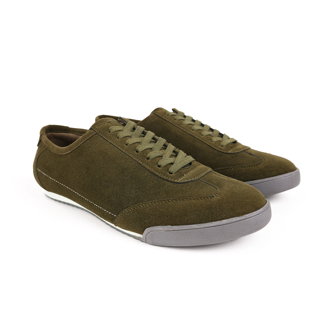 Monkstory Sleek Suede Sneakers  - Green