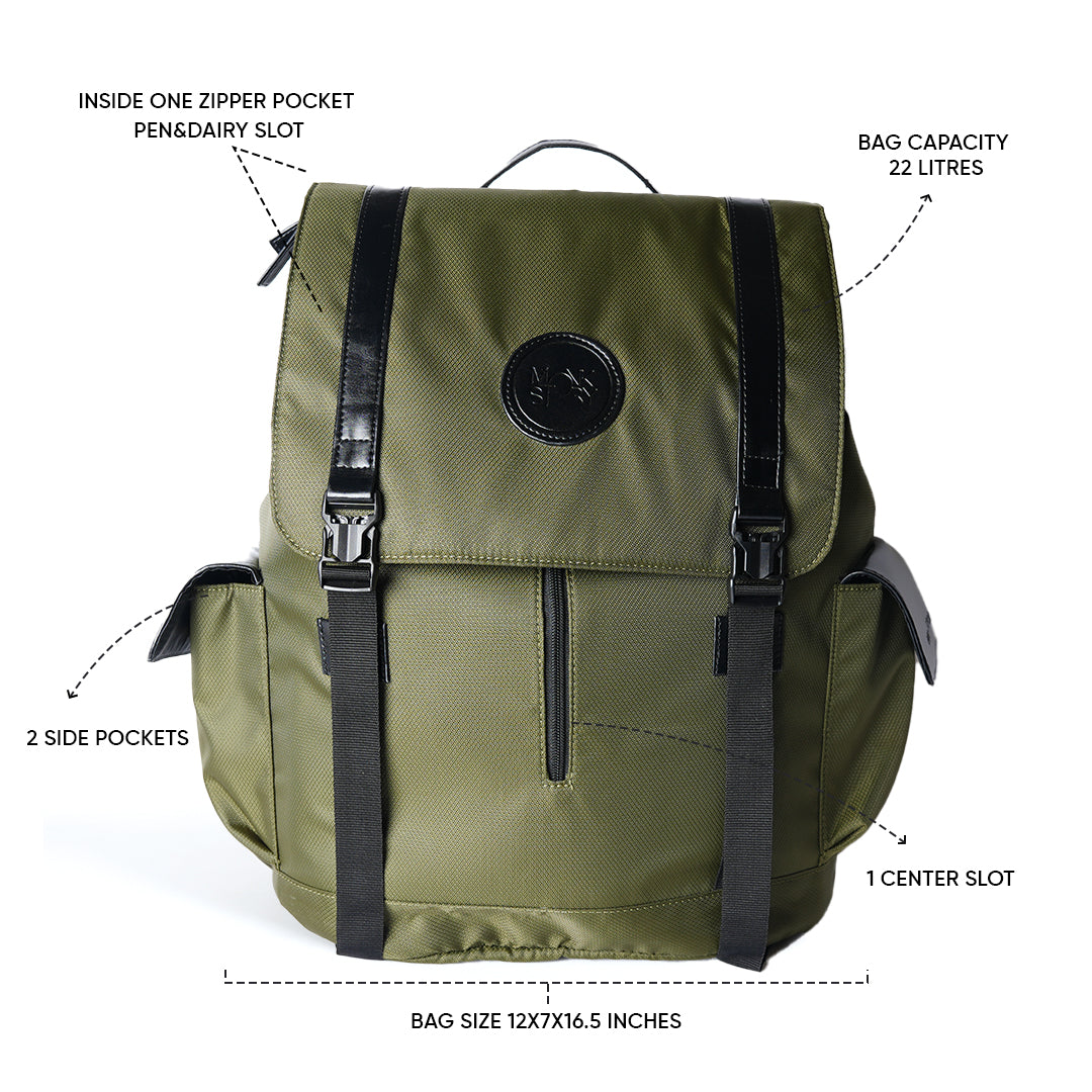 Monkstory Odyssey Backpack Olive Green