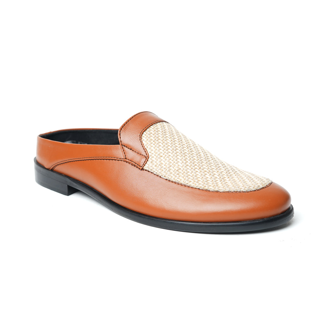 Monkstory Half Mule Shoes, a minimalist men's loafer with jute detailing.