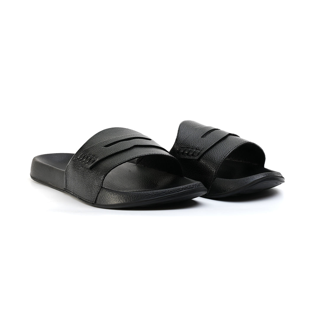 Monkstory Old Money Minimalist Sliders - Black