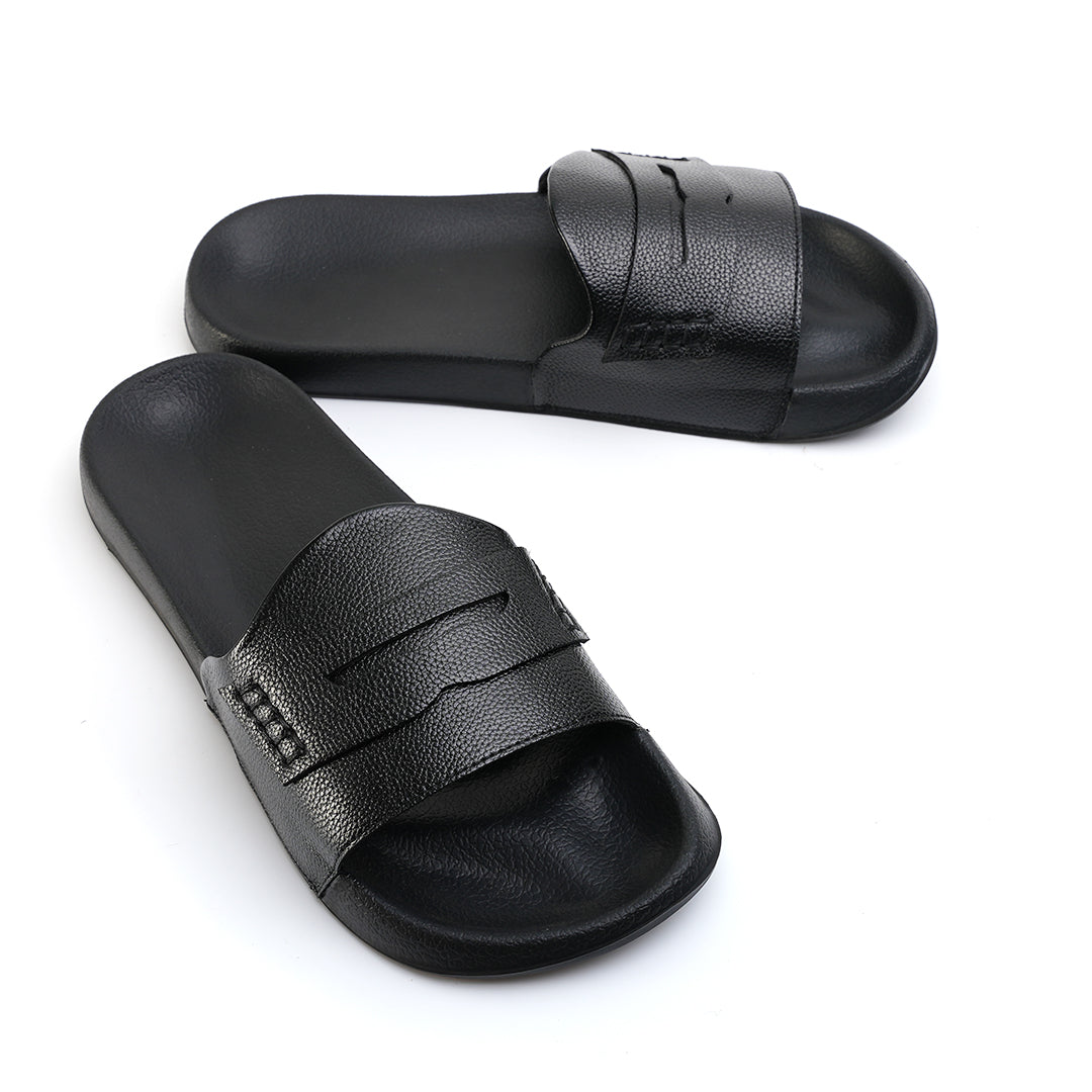 Monkstory Old Money Minimalist Sliders - Black