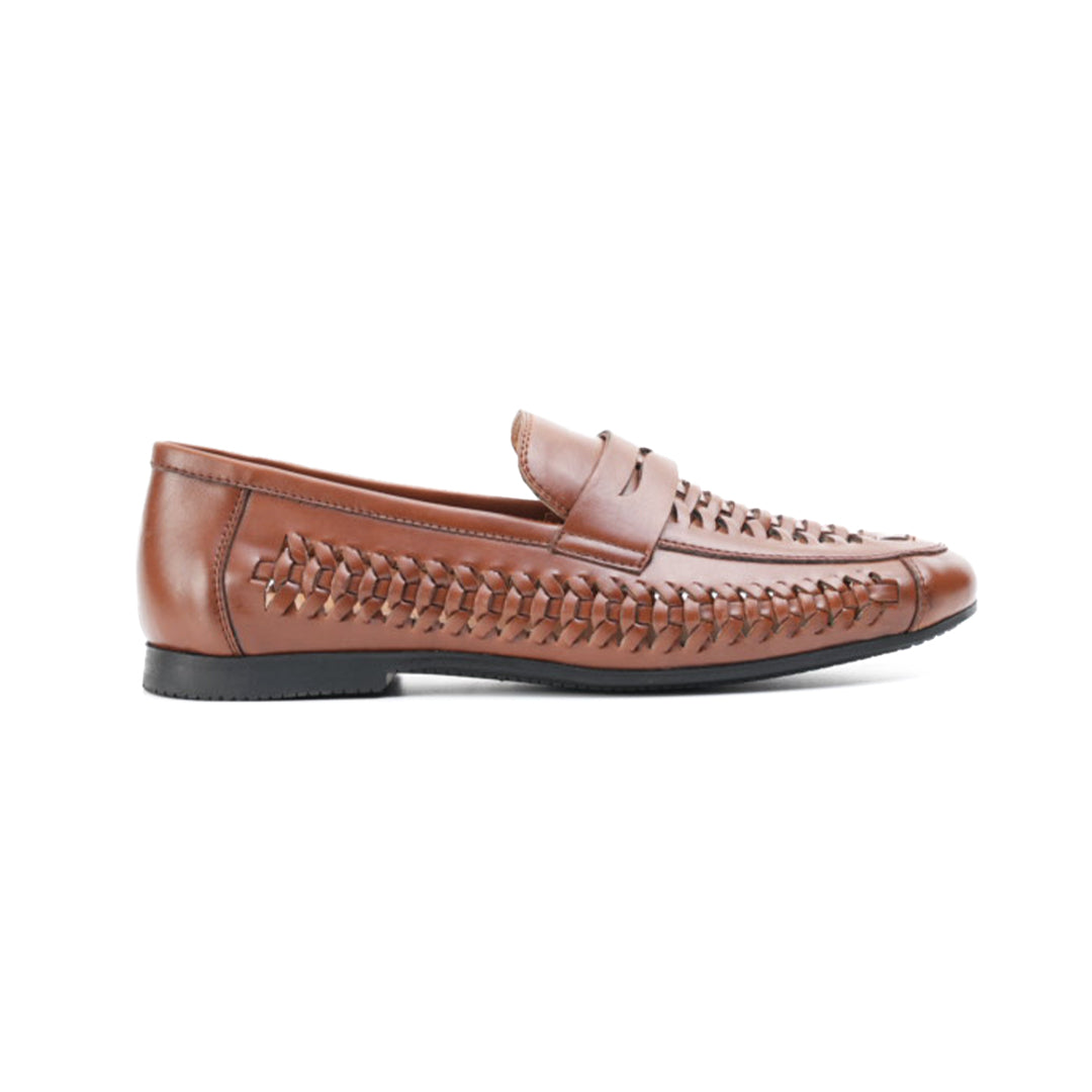 Monkstory Interwoven Slip-Ons- Burnish Tan