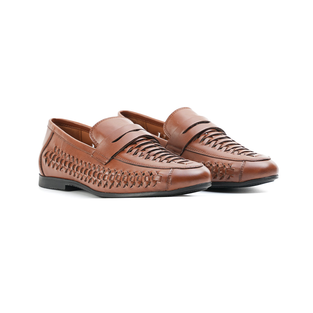 Monkstory Interwoven Slip-Ons- Burnish Tan