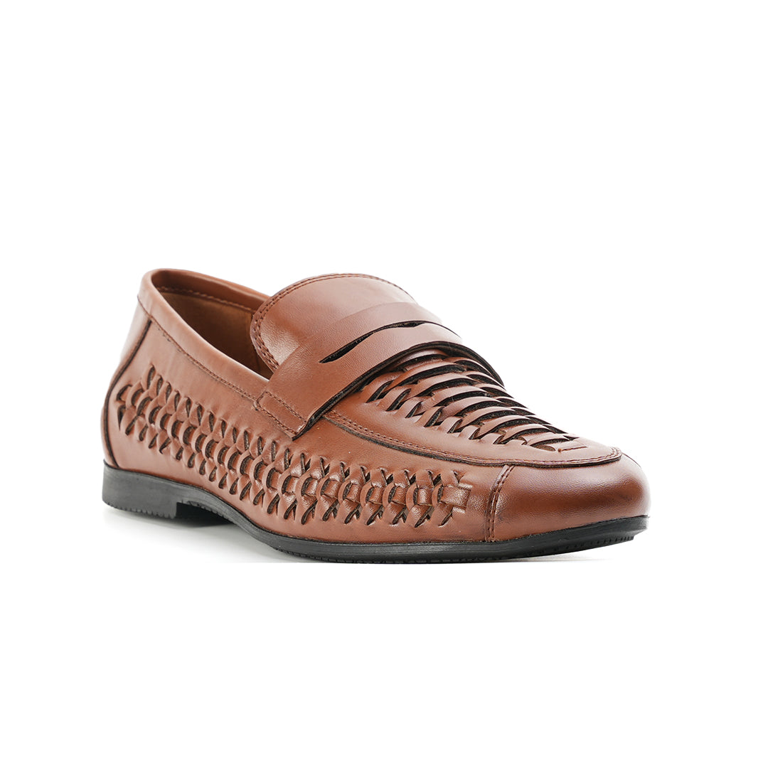 Monkstory Interwoven Slip-Ons- Burnish Tan