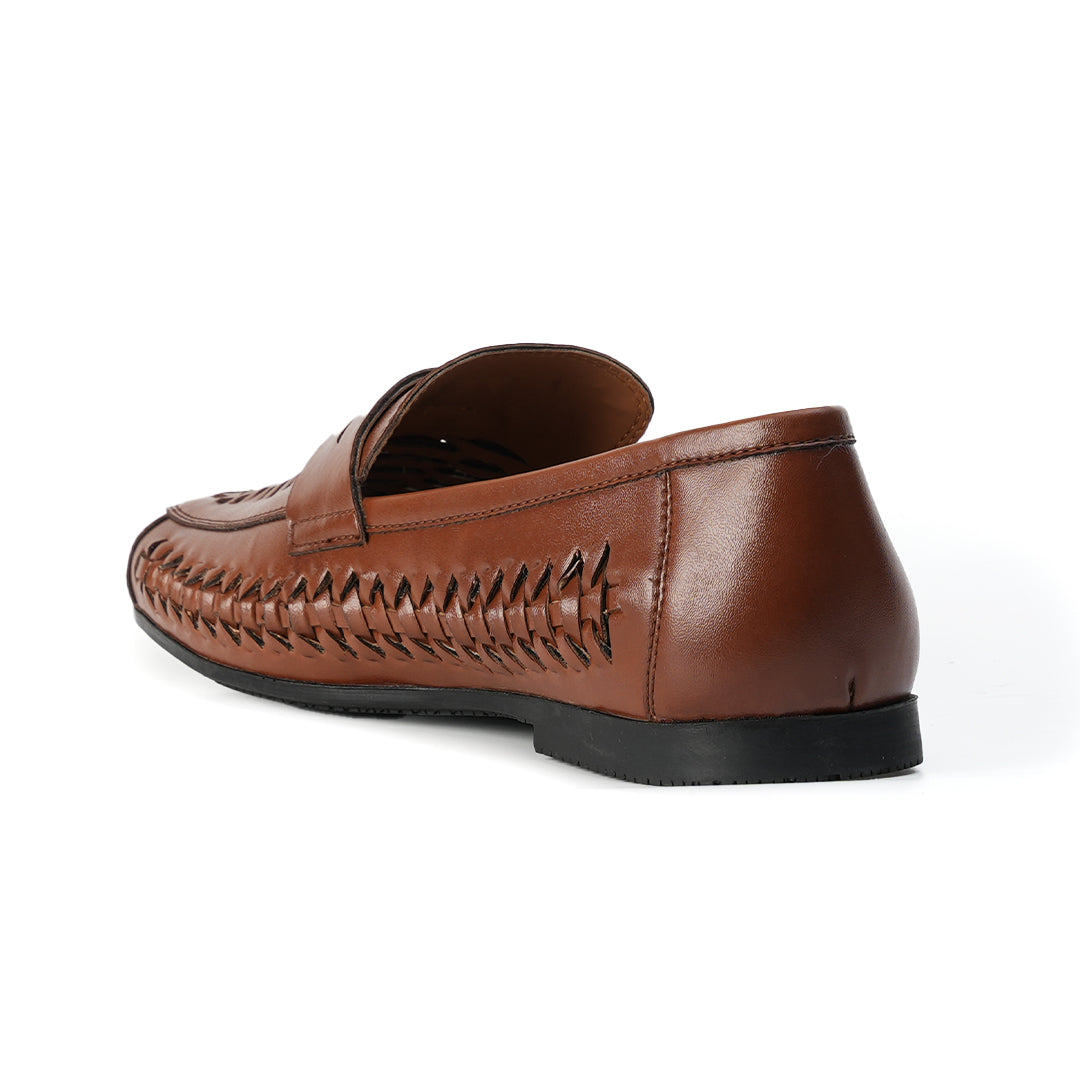 Monkstory Interwoven Slip-Ons- Burnish Tan