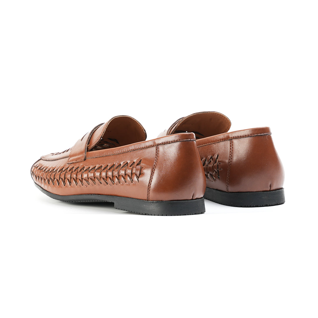 Monkstory Interwoven Slip-Ons- Burnish Tan