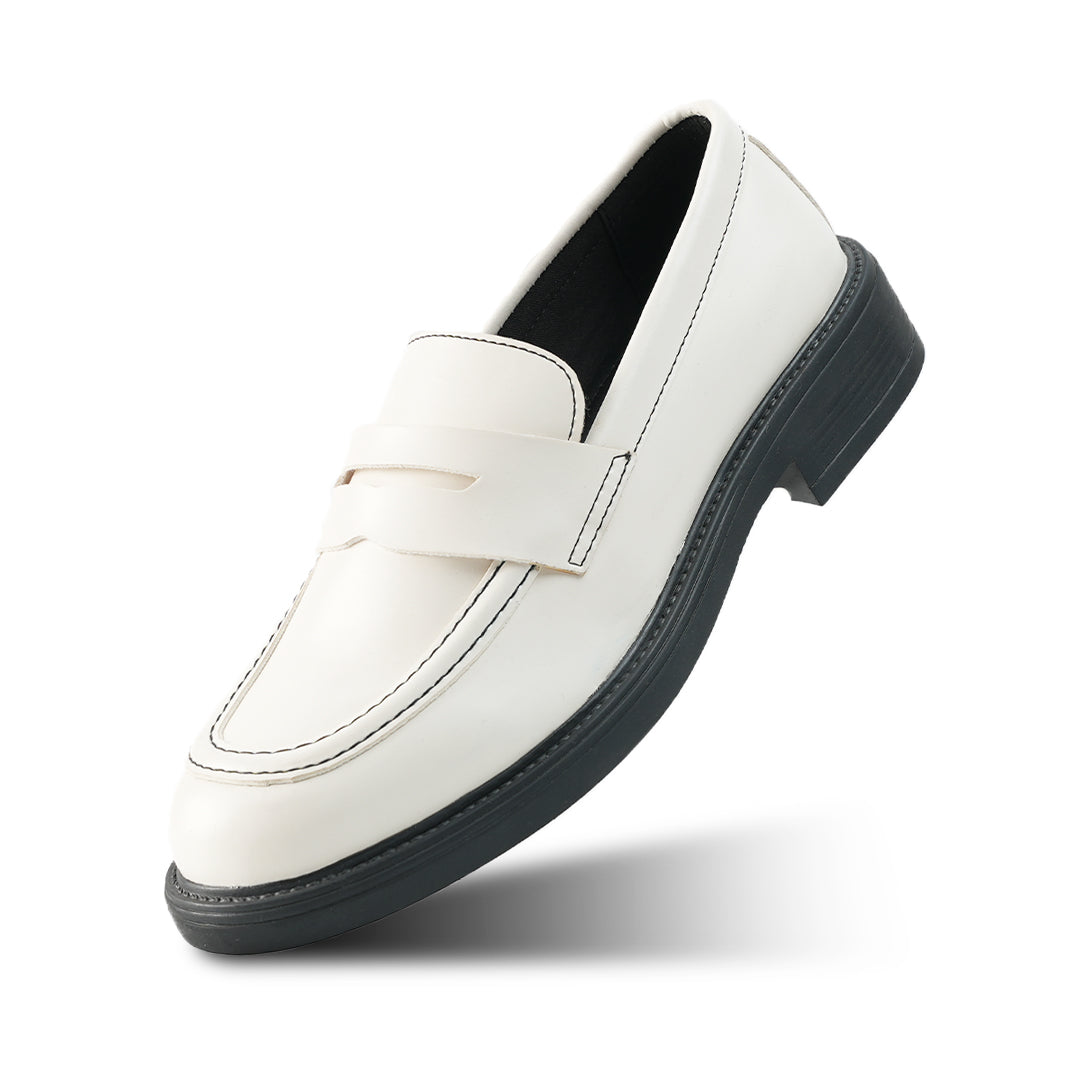 Monkstory Cosmopolitan Penny Loafers  - Off White