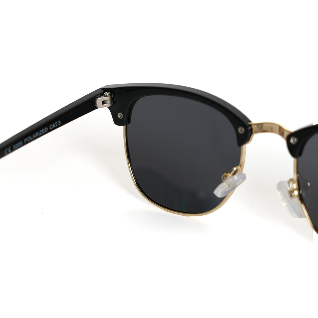 Funky Black Gold Square UV400 Sunglasses 