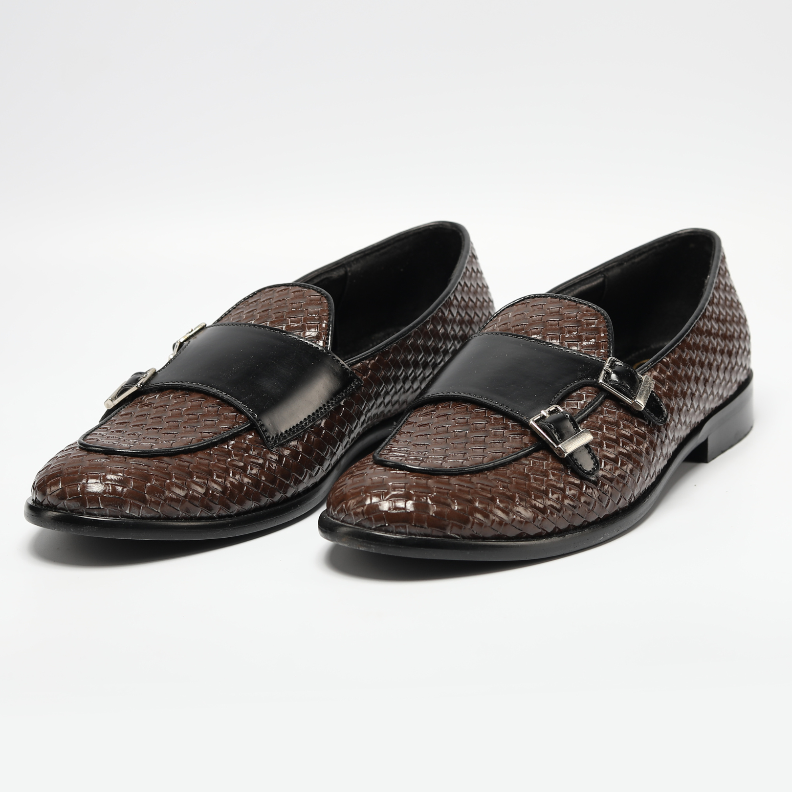 Magnificos Braided Double Monk Slip Ons - Brown