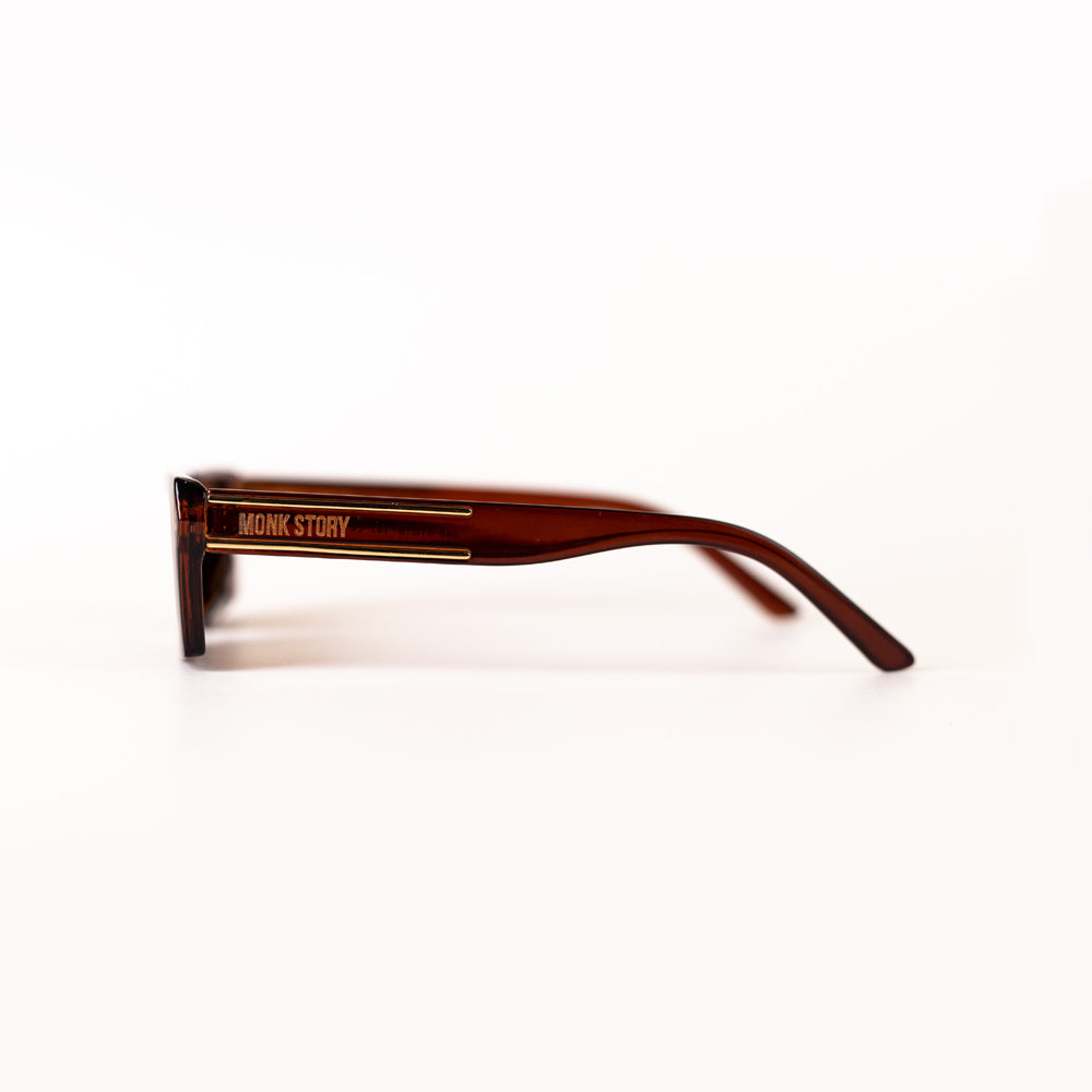 MonkStory Street Acetate Unisex Sunglasses - Matrix Brown