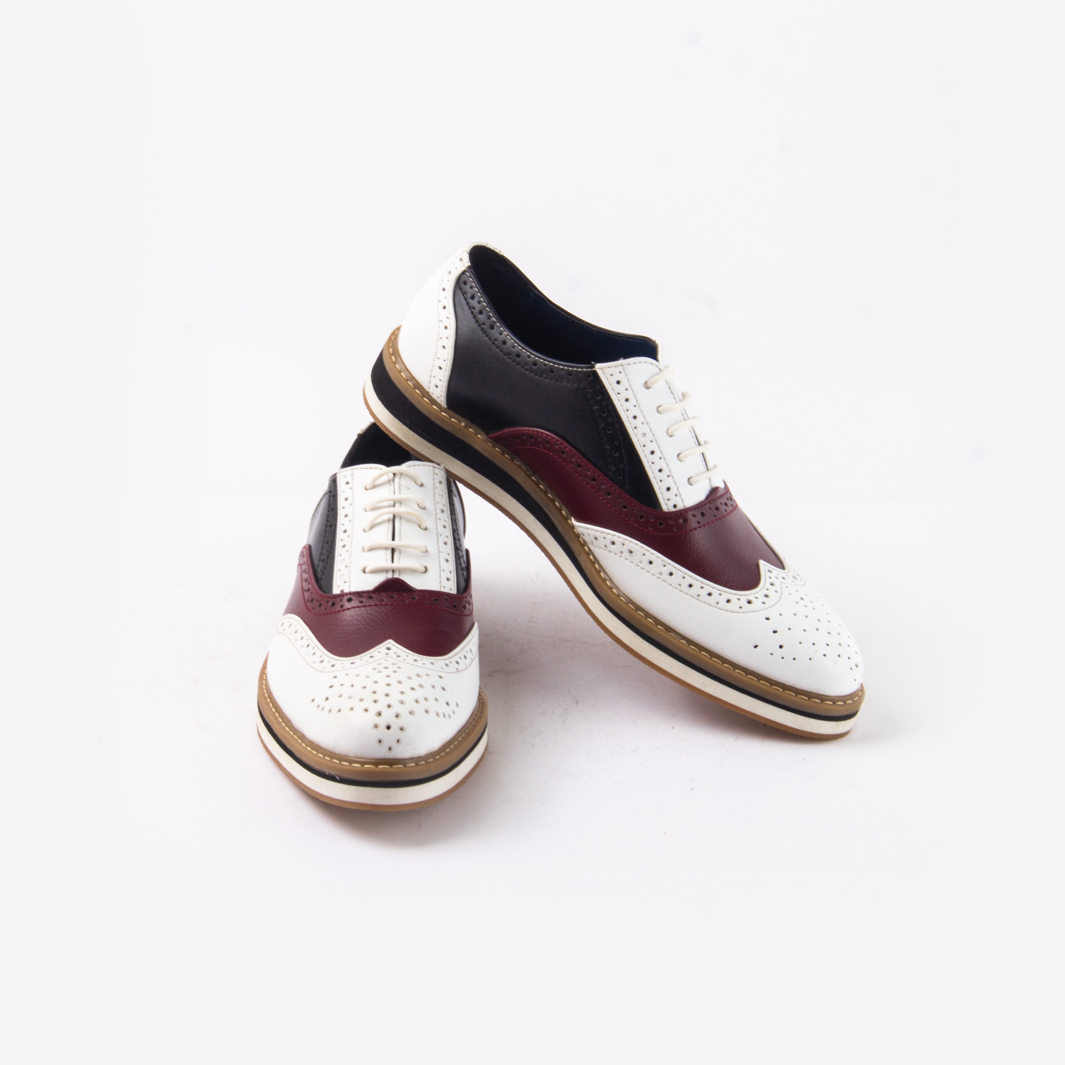 Maroon brogues on sale