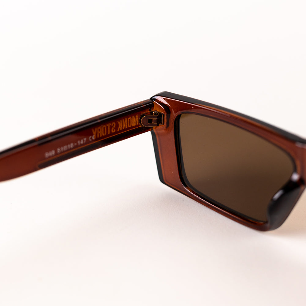 MonkStory Street Acetate Unisex Sunglasses - Matrix Brown
