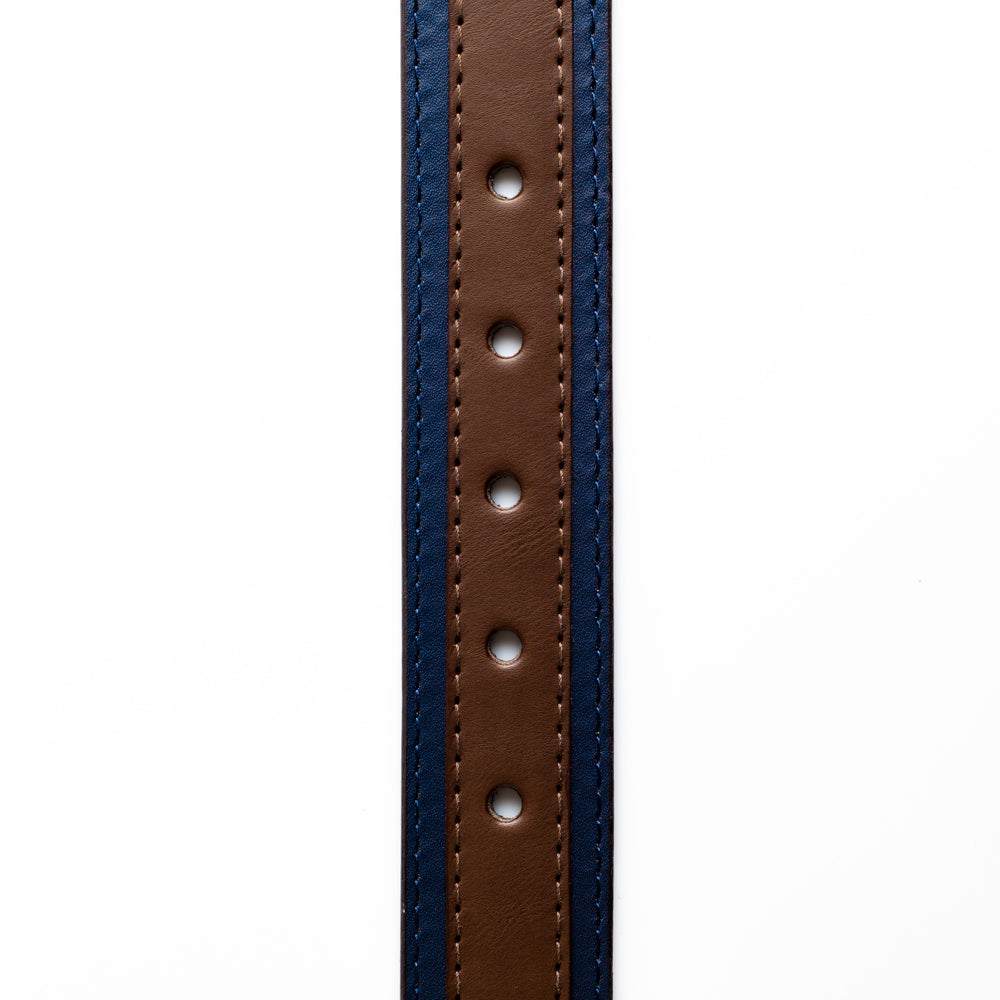 MonkStory Dual Color Classic Mens Belt - Blue / Brown
