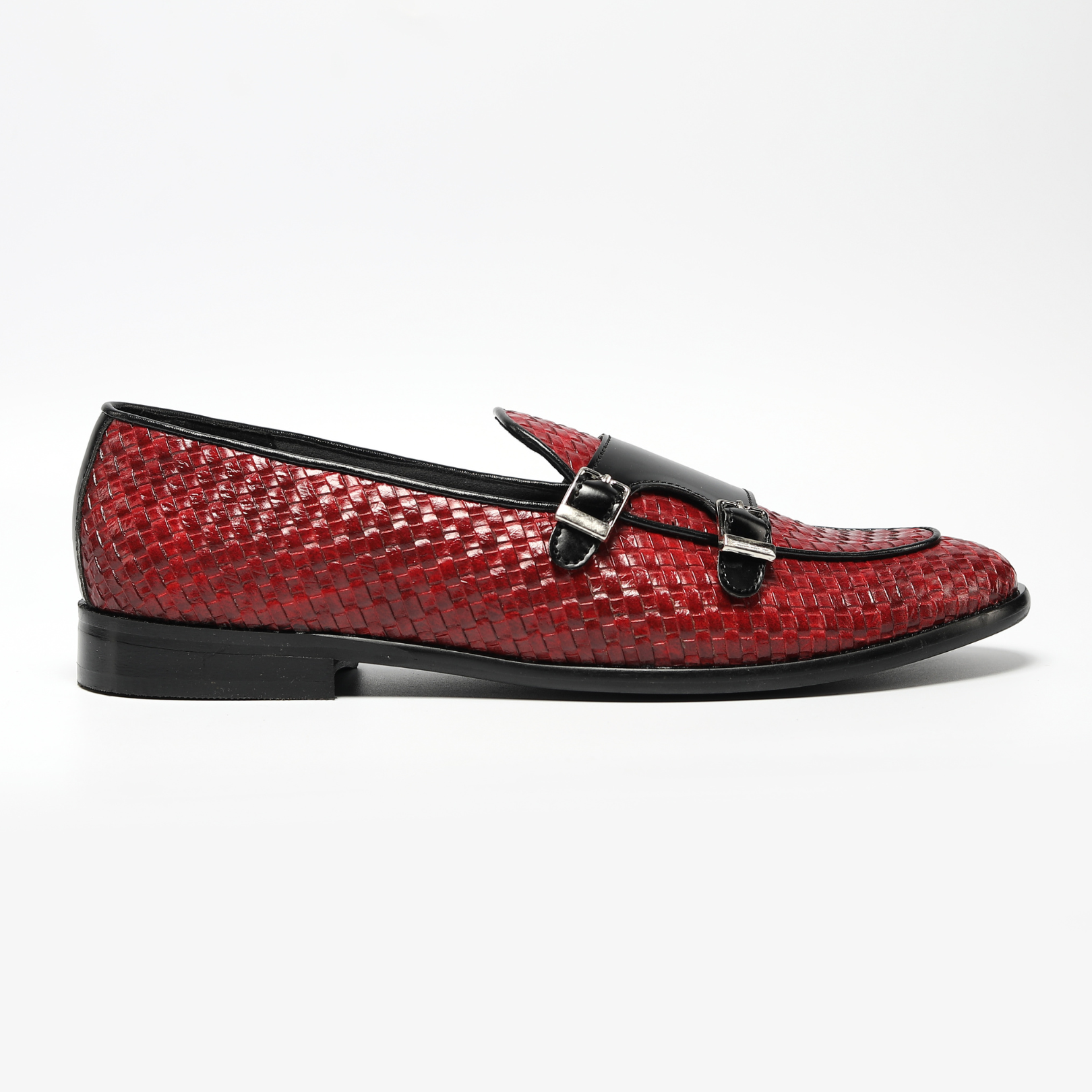 Magnificos Braided Double Monk Slip Ons - Burgundy