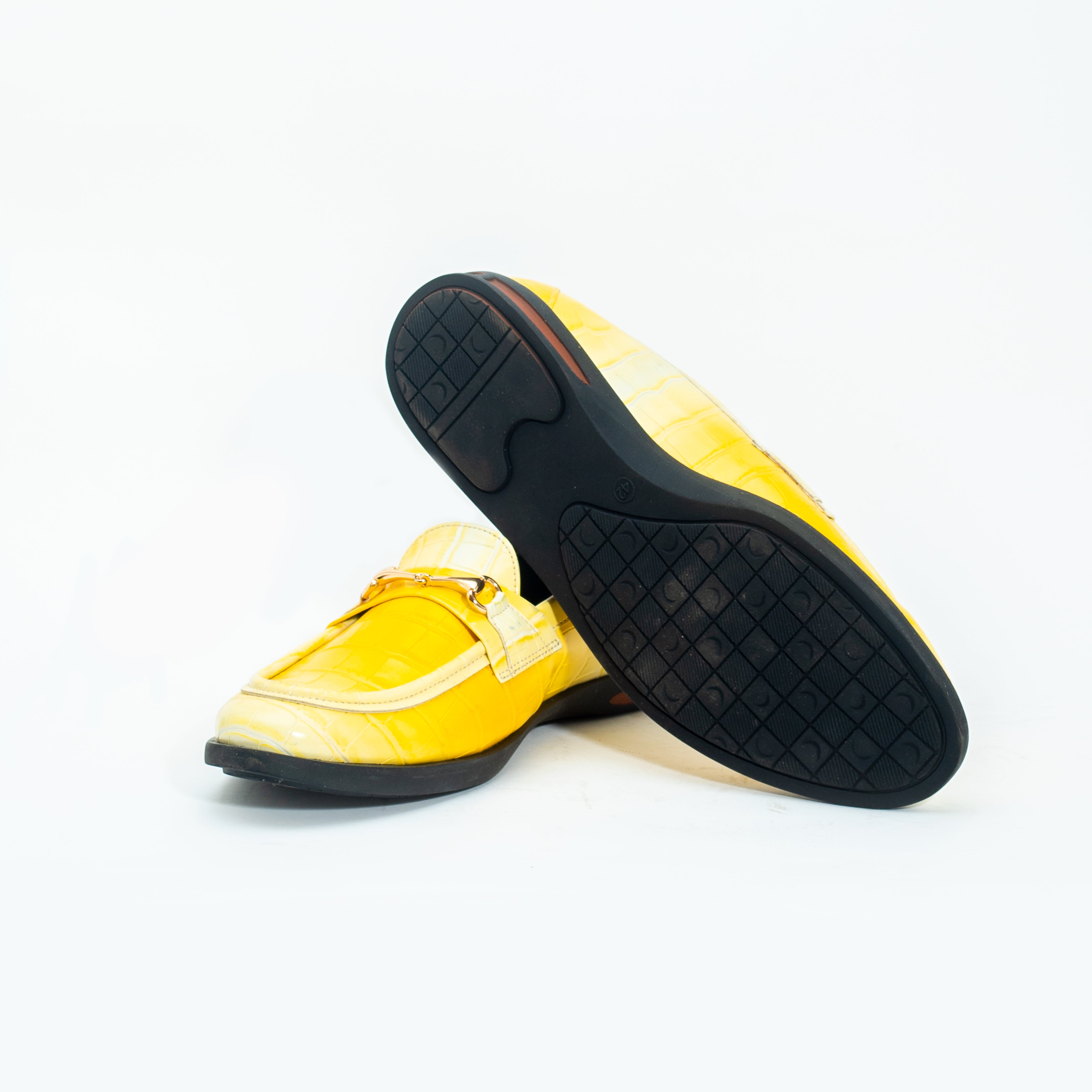 Flatform Horsebit Slip Ons - Rich Yellow