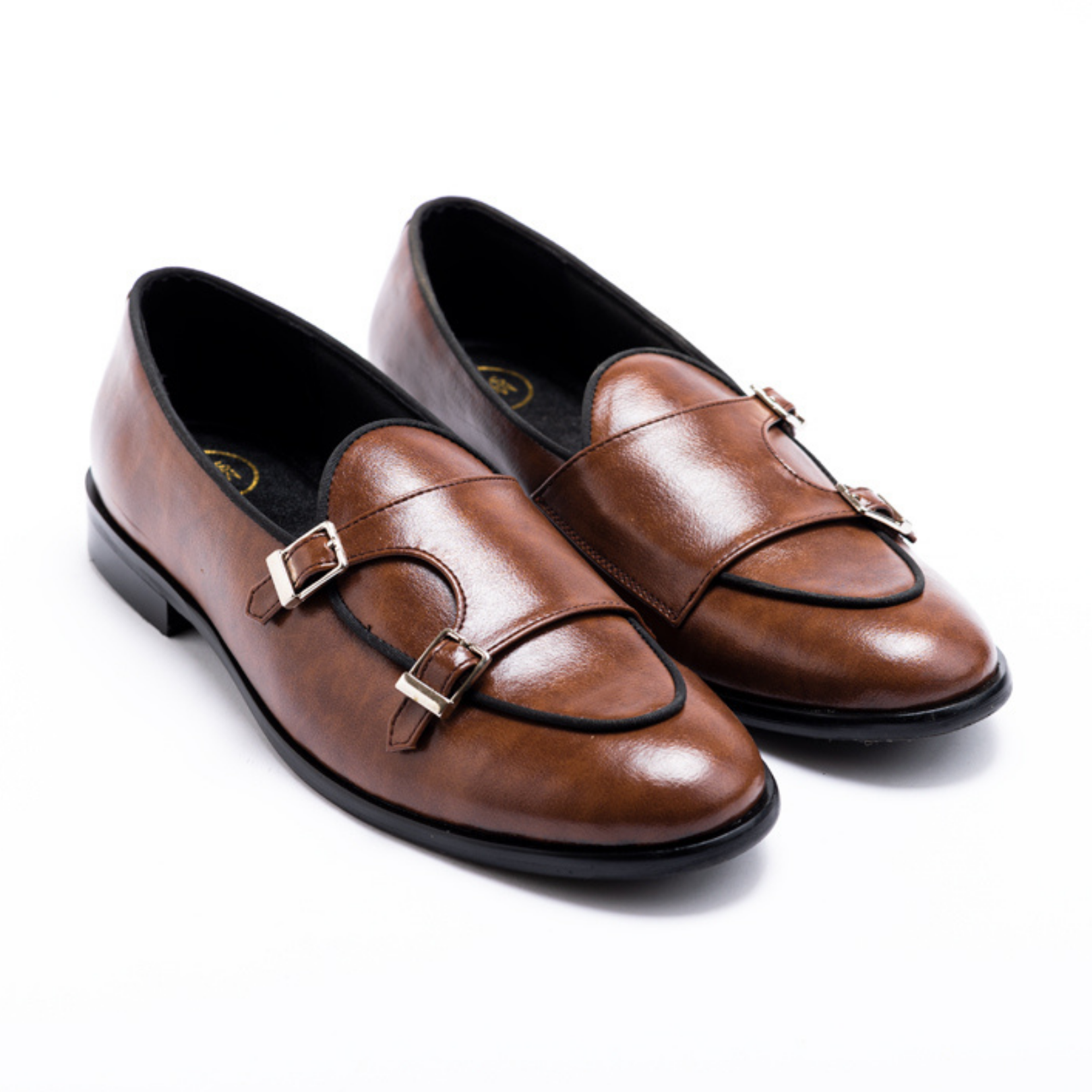 Luxious 2.0 Classic Double Monk Slip Ons - Brown