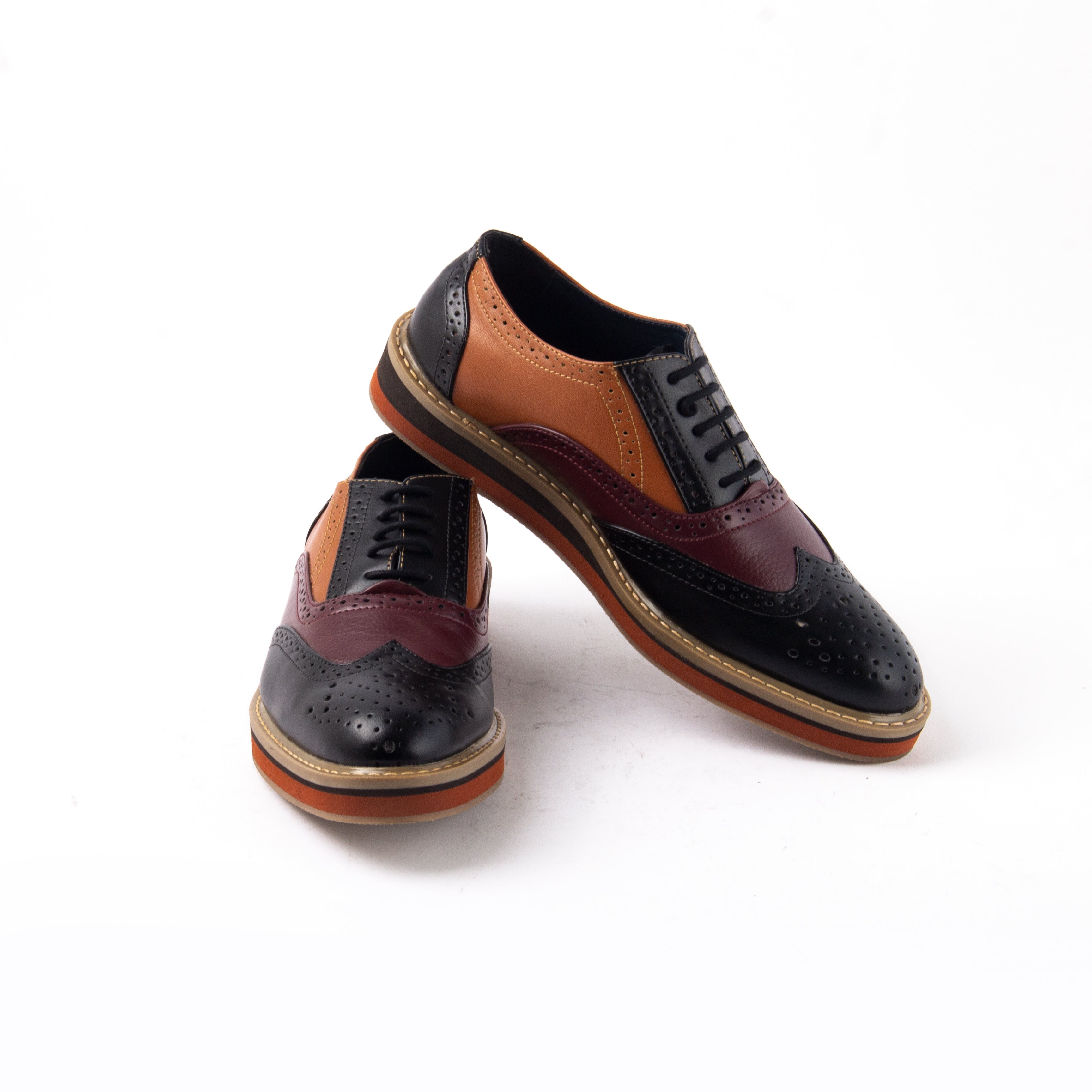 Beverly Tricolour Brogues - Black