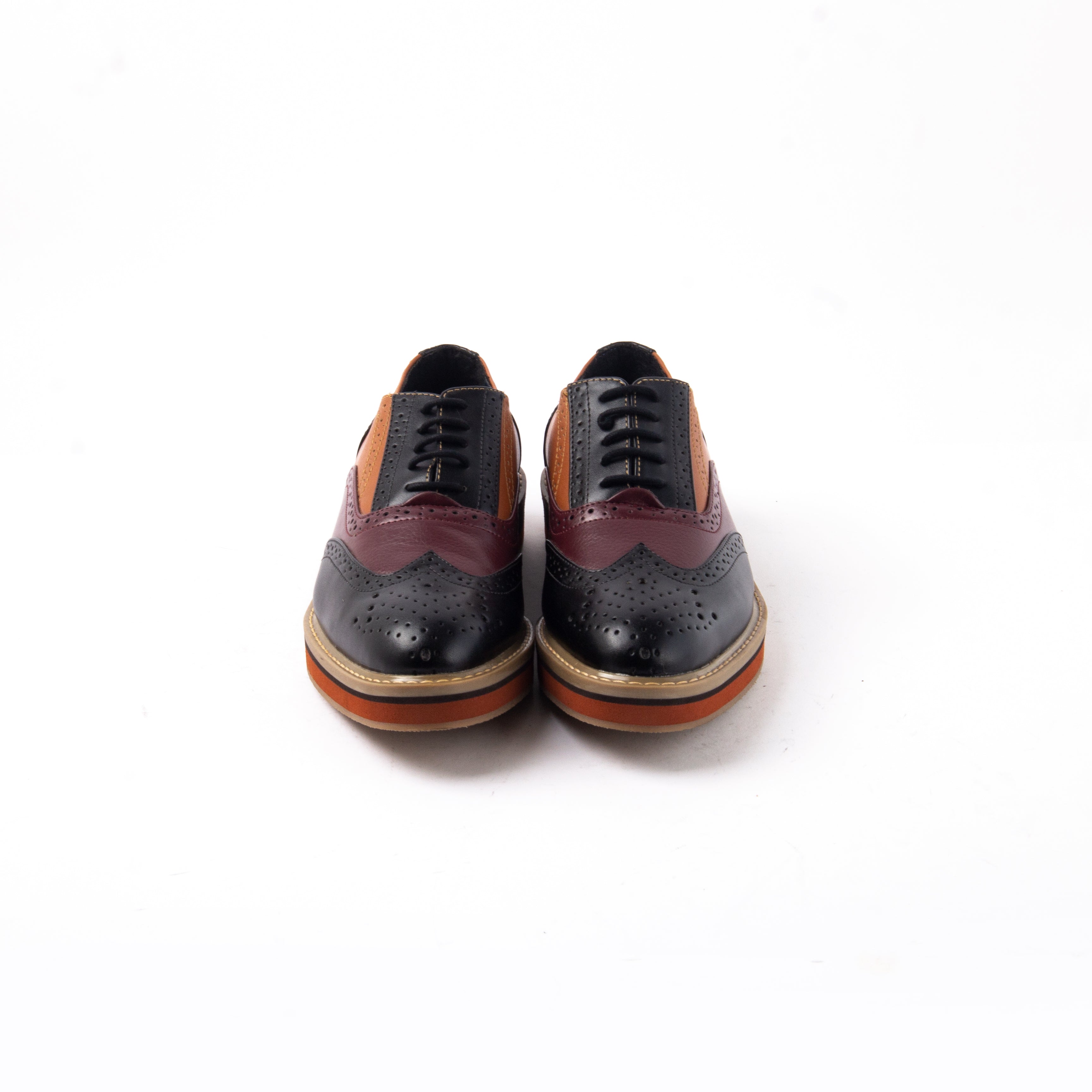 Beverly Tricolour Brogues - Black