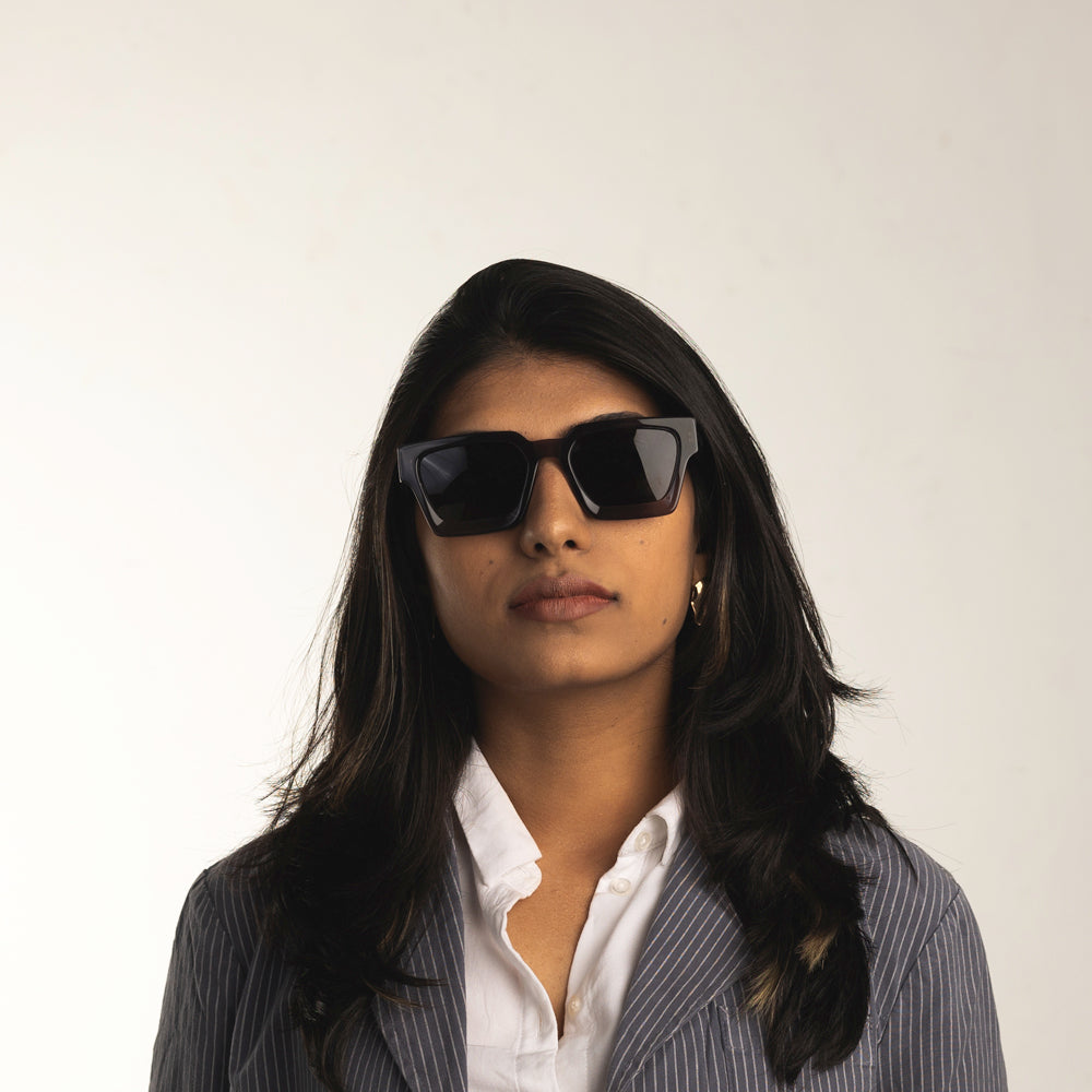 MonkStory Runway Acetate Unisex Sunglasses - Transparent Incognito Grey